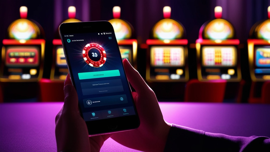 Androidtelefoon die net een APK heeft geopend in een casino-omgeving