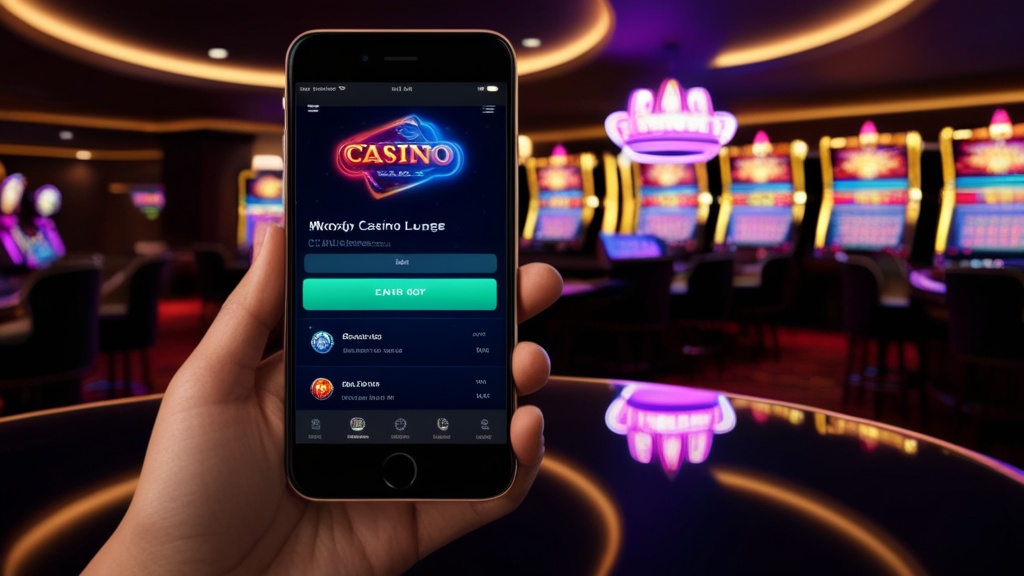 Mobiele browsertoegang op een smartphone in een casino-omgeving
